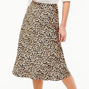 JCrew Leopard Midi Skirt